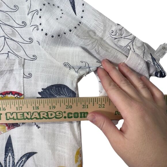 Charlie B made in Italy gauze cotton tunic top p/s Roll Up Sleeve Blouse - Picture 7 of 16